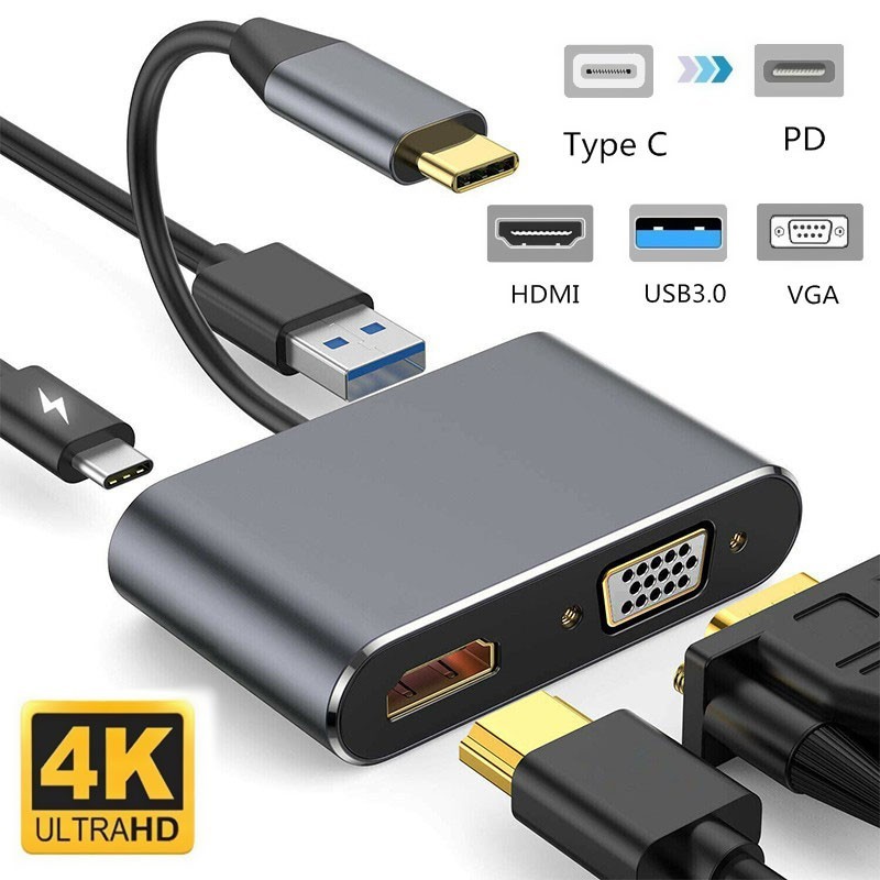 Intimidatie gedragen suspensie Jual Converter C to VGA HDMI USB3 PD