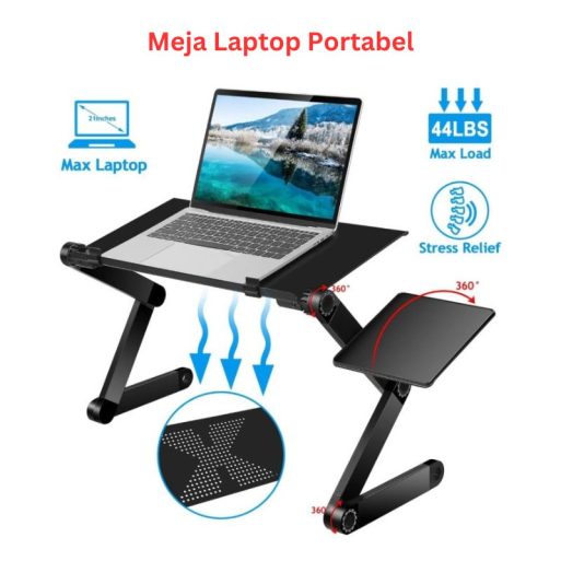 Meja Laptop Portabel Lipat Alumunium 2