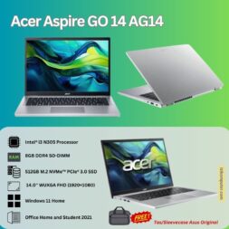 ACER ASPIRE GO 14 AG14 I3 N305 8CORE 8GB 512GB W11 OHS 14 WUXGA SLV -31P.34WS - 1